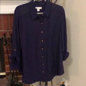 Coldwater Creek shoulder studded tunic